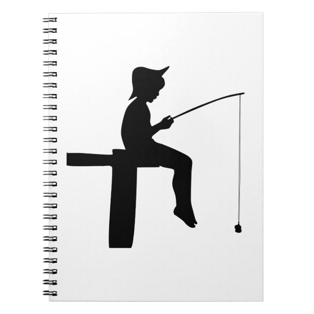 Fishing Boy Silhouette Notebook (Front)