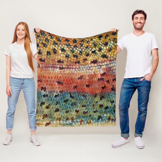 Fishing Brook Trout  Fleece Blanket (In Situ)