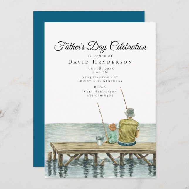 Fishing Buddy Father's Day Invitation (Front/Back)