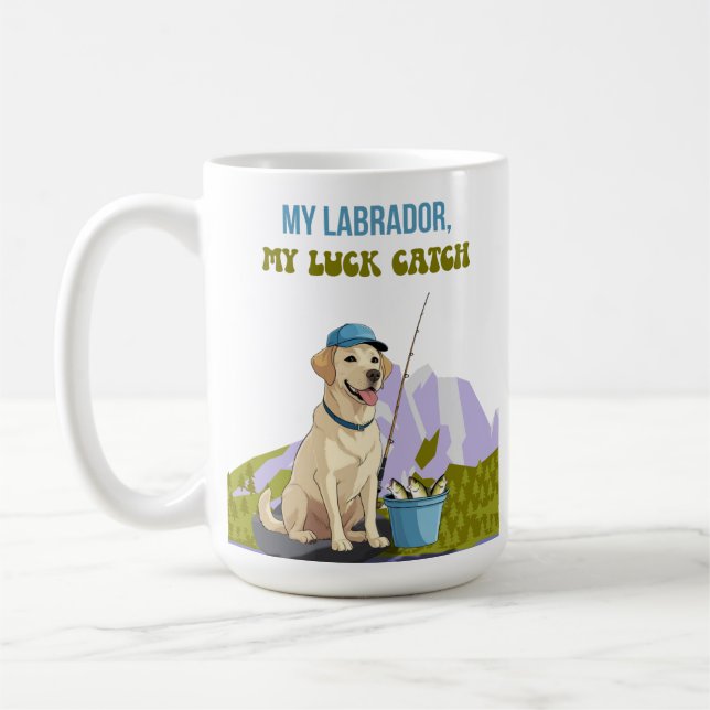Fishing Buddy – Labrador Retriever Edition Coffee Mug (Left)