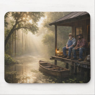 Fishing Cabin in The Louisiana Bayou Mouse Pad