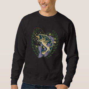 Fishing Camouflage Us American Flag Bass Fish Fish Sweatshirt