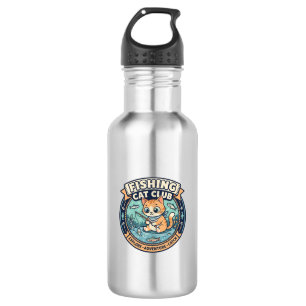Fishing Cat Cute Cat T-Shirt Design - Fishing Cat  532 Ml Water Bottle