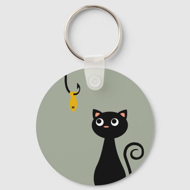Fishing Cat Key Ring (Front)