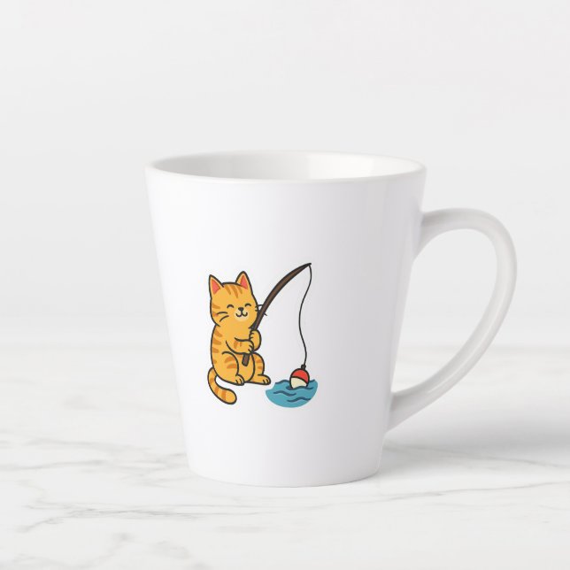 Fishing Cat Latte Mug (Right)