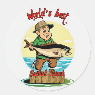 Fishing Champion: The World's Best Catch Classic Round Sticker
