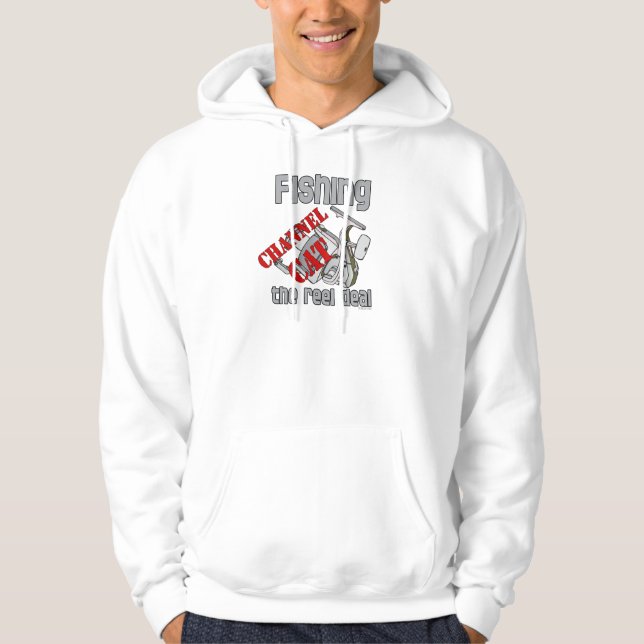 Fishing Channel Cat The Reel Deal Fishing Hoodie (Front)