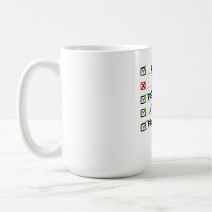 Fishing Checklist Funny Coffee Mug