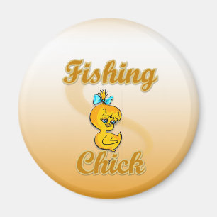 Fishing Chick Magnet