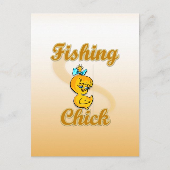 Fishing Chick Postcard (Front)