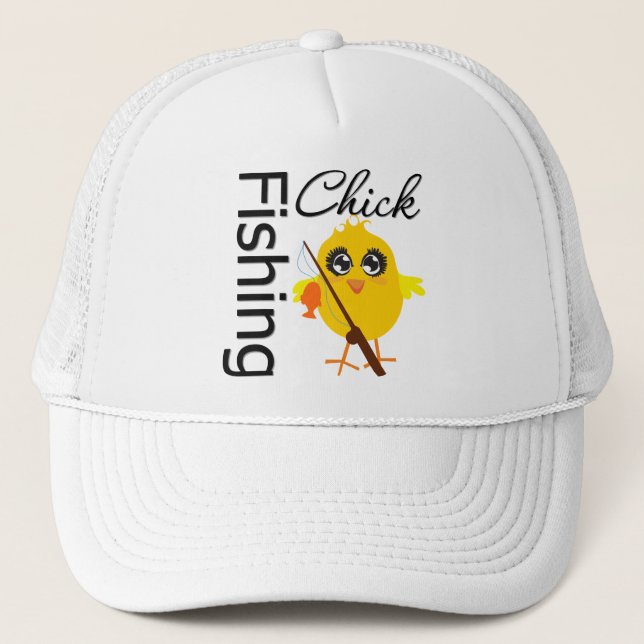 Fishing Chick Trucker Hat (Front)