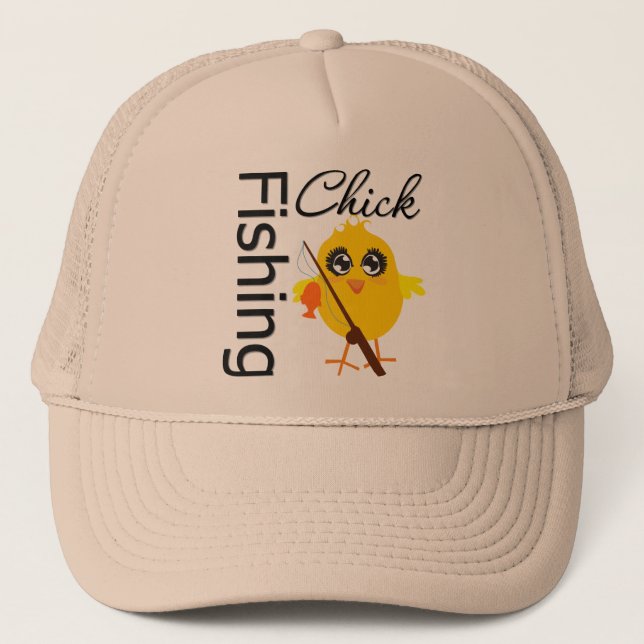 Fishing Chick Trucker Hat (Front)