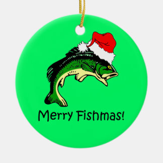 fishing Christmas Ceramic Tree Decoration