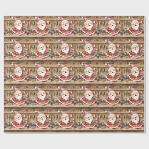 Fishing Christmas for fishing lovers with Santa Wrapping Paper