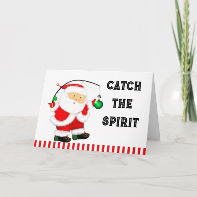 Fishing Christmas Holiday Card (Front)