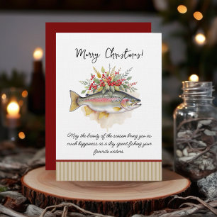 Fishing Christmas Holiday Card