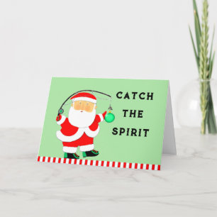 Fishing Christmas Holiday Card