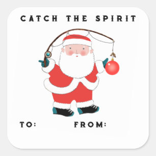 Fishing Christmas Holiday Gift Tags