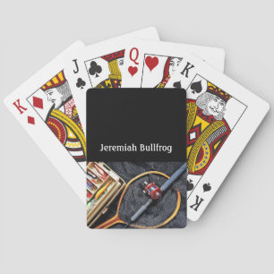 Fishing closeup photo Net, Real, Lures personalise Playing Cards