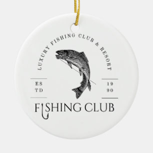 Fishing Club Ceramic Tree Decoration