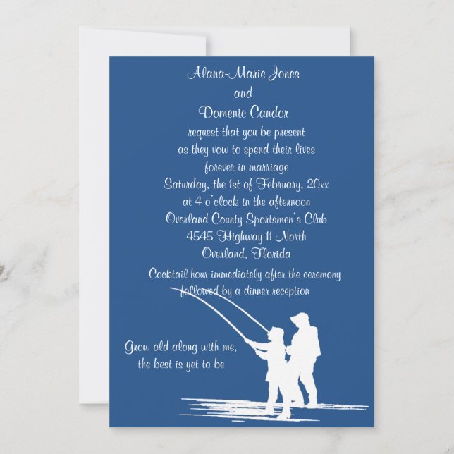Fishing Couple Wedding Invitations : CUSTOMIZE (Front)