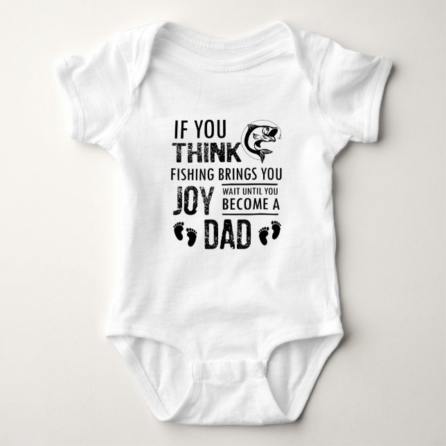 Fishing Dad Baby Bodysuit (Front)