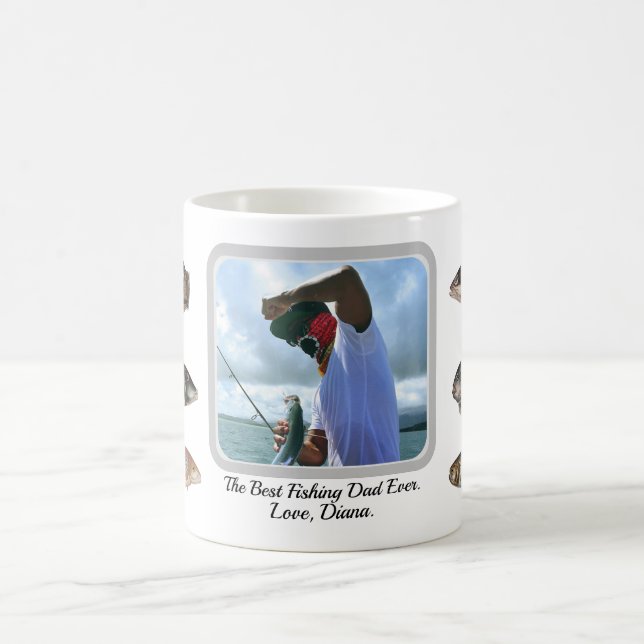 FISHING DAD CUSTOM PHOTO COFFEE MUG (Center)