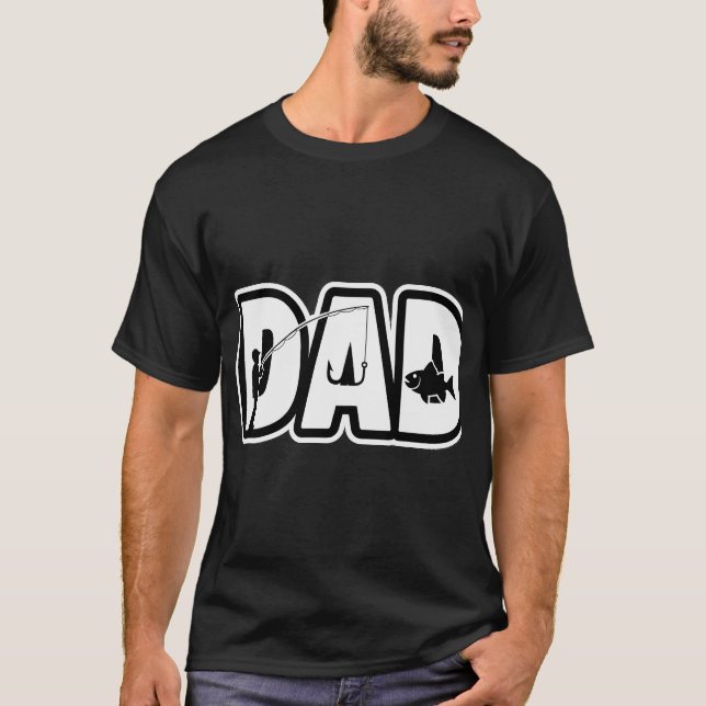 Fishing Dad DAD Silhouette T-Shirt (Front)
