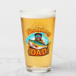 Fishing Dad Fish Graffiti Glass