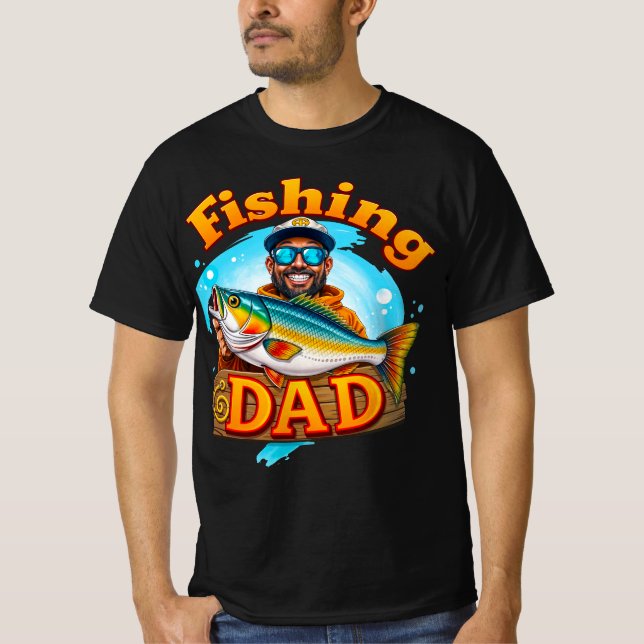Fishing Dad Fish Graffiti T-Shirt (Front)