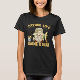 Fishing Dad Gnome Graphic For Fathers Day Funny Fi T-Shirt