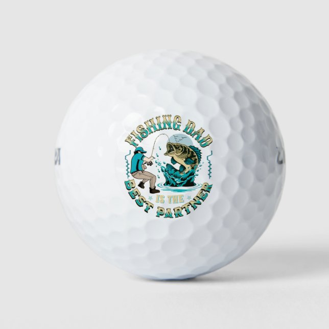 Fishing Dad Is The Best Partner Golf Balls (Front)