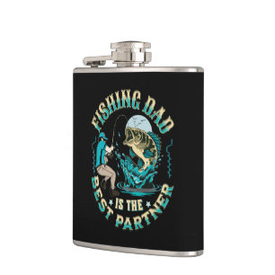 Fishing Dad Is The Best Partner Hip Flask