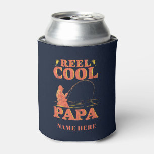 Fishing Dad Reel Cool Papa Father's Day Can Cooler