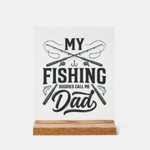 Fishing Dad Vintage Engraved Shirt Design Acrylic Sign