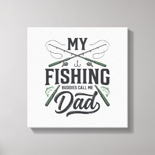 Fishing Dad Vintage Engraved Shirt Design Canvas Print