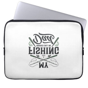 Fishing Dad Vintage Engraved Shirt Design Laptop Sleeve