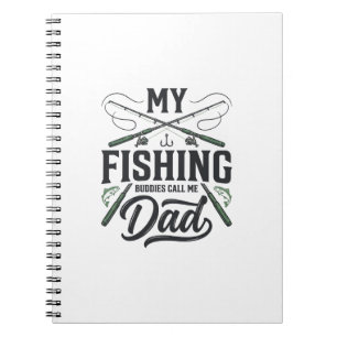 Fishing Dad Vintage Engraved Shirt Design Notebook
