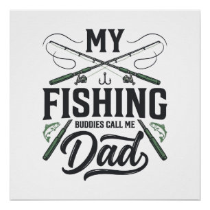 Fishing Dad Vintage Engraved  Shirt Design Poster