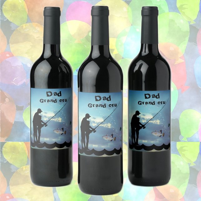 Fishing Dad Wine Label (Creator Uploaded)