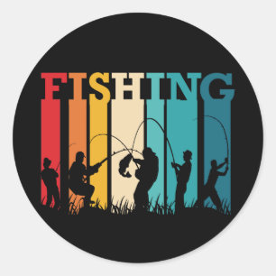 Fishing Designs  Classic Round Sticker