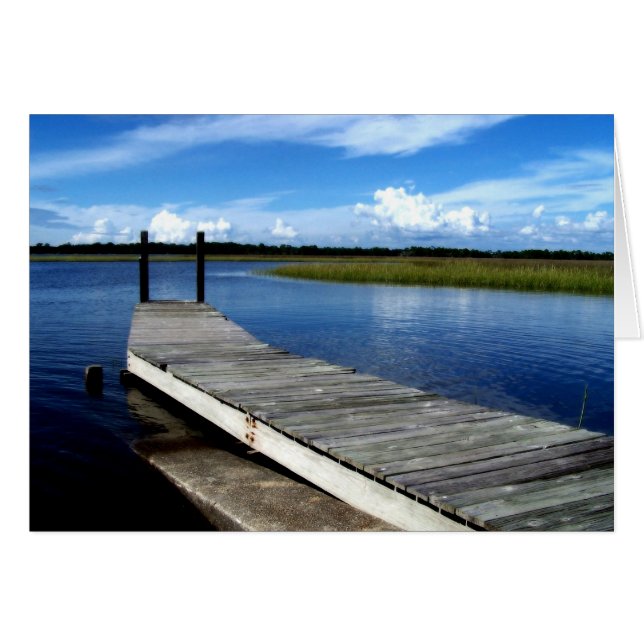 Fishing Dock Greeting Cards (Front Horizontal)