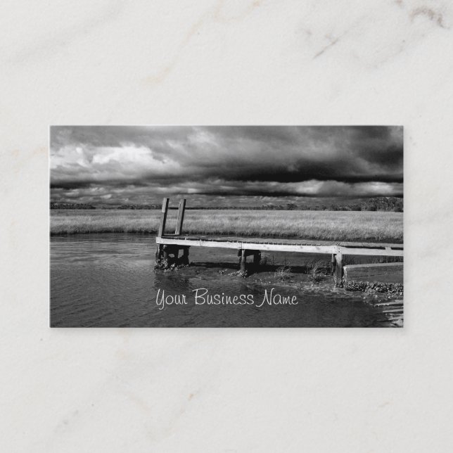 Fishing Dock Photo Business Cards (Front)