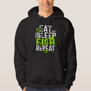 Fishing Eat Sleep Fish Repeat For Men Fisherman Fa Hoodie
