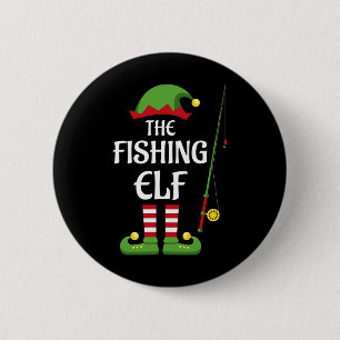 Fishing Elf Family Matching Group Christmas  6 Cm Round Badge