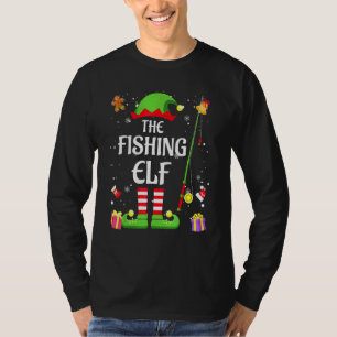 Fishing Elf Family Matching Group Christmas T-Shirt