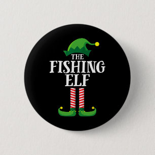 Fishing Elf Matching Family Group Christmas Party 6 Cm Round Badge
