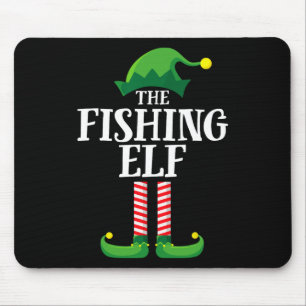 Fishing Elf Matching Family Group Christmas Party  Mouse Pad