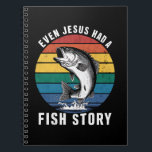 Fishing Even Jesus Had Fish Story Bass Fish Funny  Notebook<br><div class="desc">Fishing Even Jesus Had Fish Story Bass Fish Funny Dad</div>