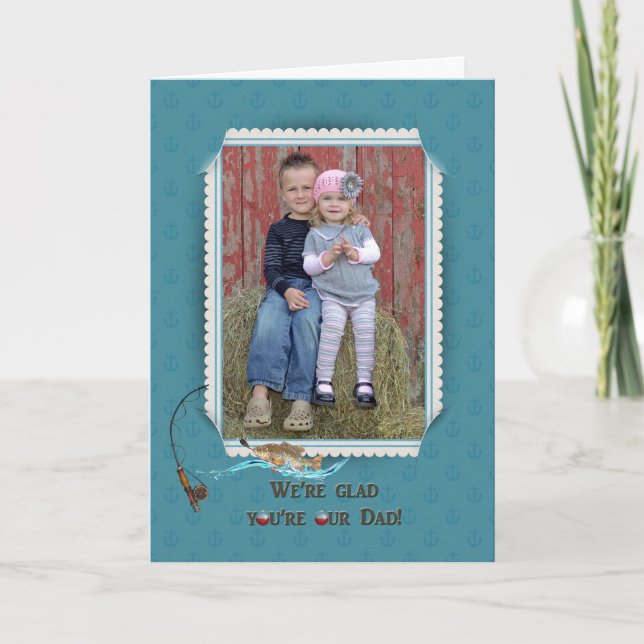Fishing Father's Day frame Card (Front)